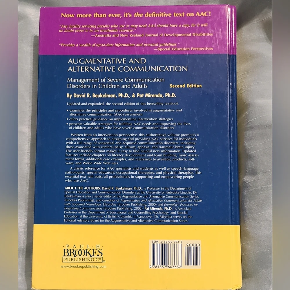 Augmentative and Alternative Communication Book Speech, Special Education